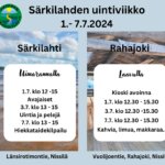 Särkilahden uintiviikko 1. – 7.7.2024