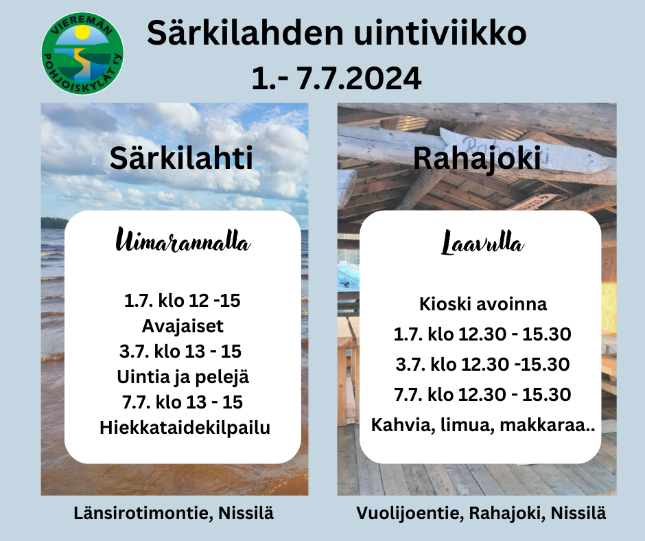 Särkilahden uintiviikko 1. – 7.7.2024